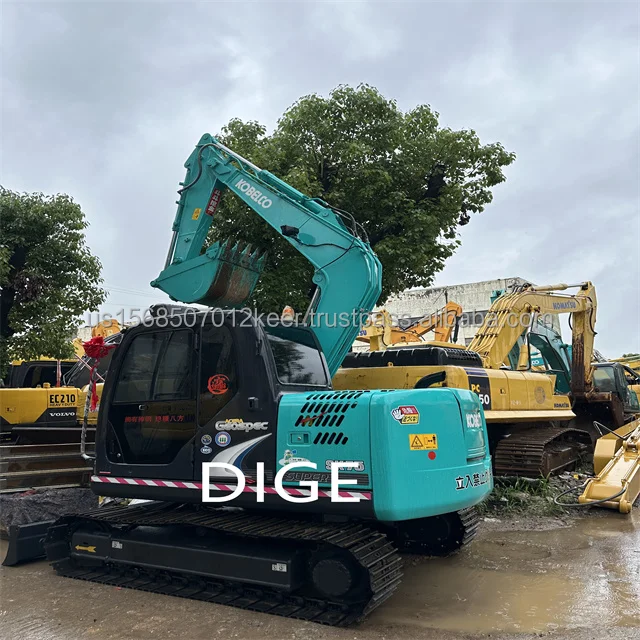 Экскаваторы б/у продажа мини-Kobelco SK75 бесплатная доставка Подержанный гидравлический экскаватор с дешевыми деталями строительной техники