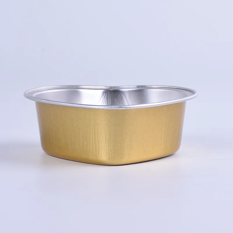 HC86 hotsales heart shape aluminum baking cup custom brand ramekin cupcake moulds