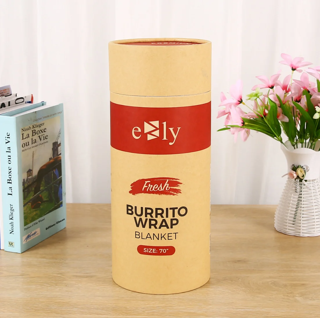  Custom size carpet Burlywood Round Kraft Paperboard Paper Tubes Containers for Cloth Bottles