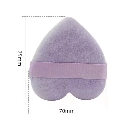 Super Soft Cotton Puff Face Powder Puff in Heart Shape Finger Velour Makeup Powder Puff With Logo
