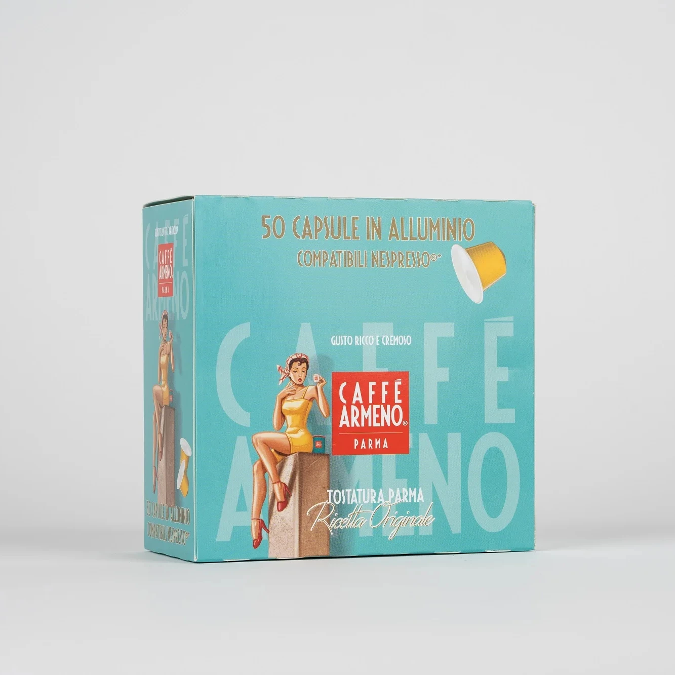 Armeno Caffe Srl Brand Roasted Ground Coffee Notes Of Cocoa Instant Coffee Espresso Capsules Pack