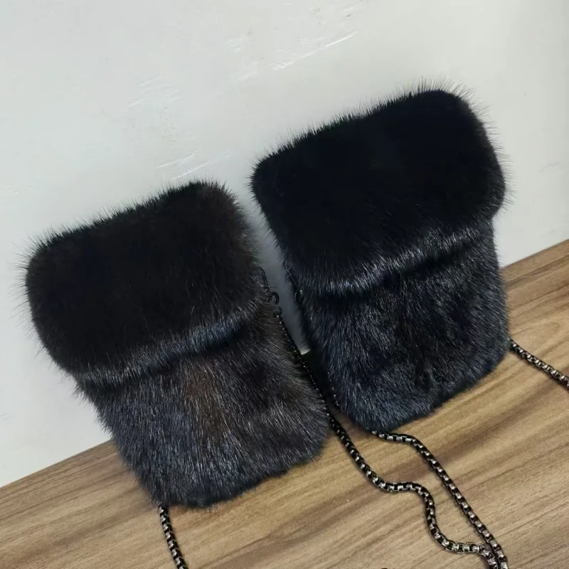 Сумка для мобильного телефона из натурального меха норки