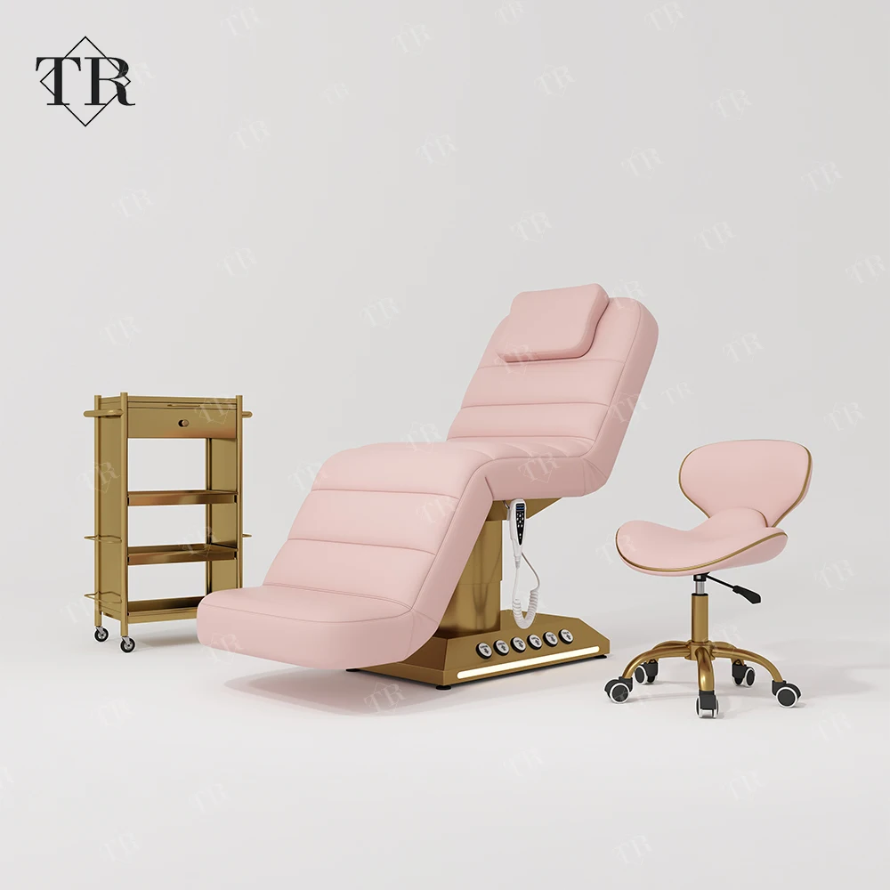 Turri Electric Massage Beauty Chair Bed Pink Beauty Bed Beauty Salon With Foot Button Control Foot Switch Control