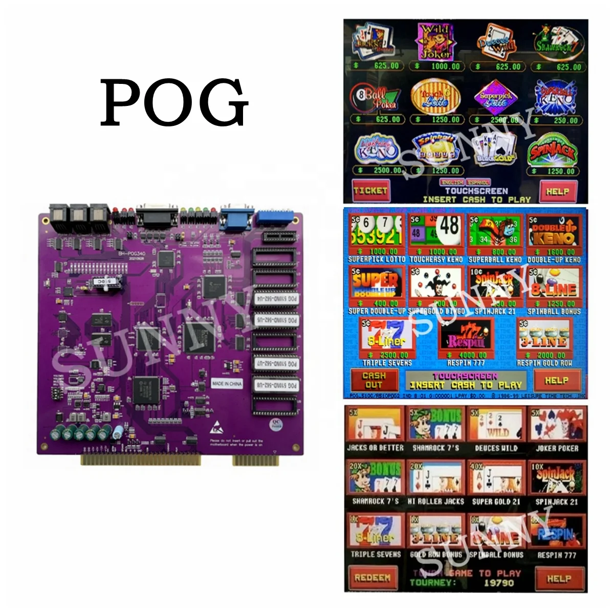 T340 Pog pot of gold game board/pot of gold T340 pog 510 580 595 game/pot o gold game software for gaming machines