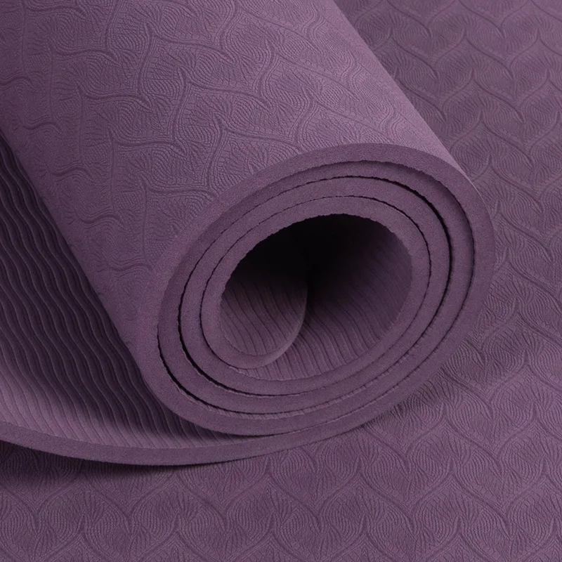 Multifunctional fitness exercise yoga mat Multi-color position line 80cm tpe eco friendly yoga mat