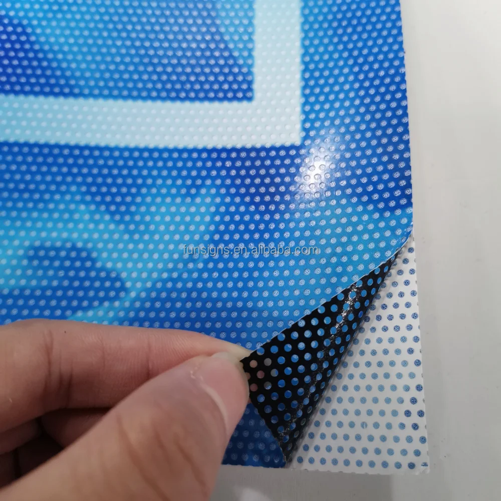 Removable One Way Vision Glass Sticker See Through Window Vinyl Sticker Shop Perforated Window Graphics