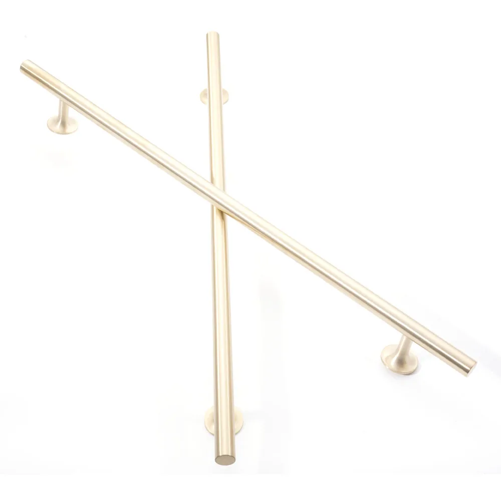 Brushed Gold Stainless Steel Hand Towel Horizontal Bar Wall Mounted Metal Bathroom Towel Rack Holder