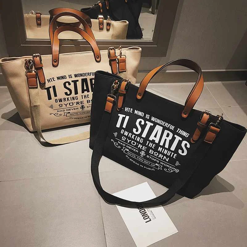 Fashion handbag 2021 hot selling multi colors ladies shoulder bag large capacity canvas crossbody bag women portable tote bag
