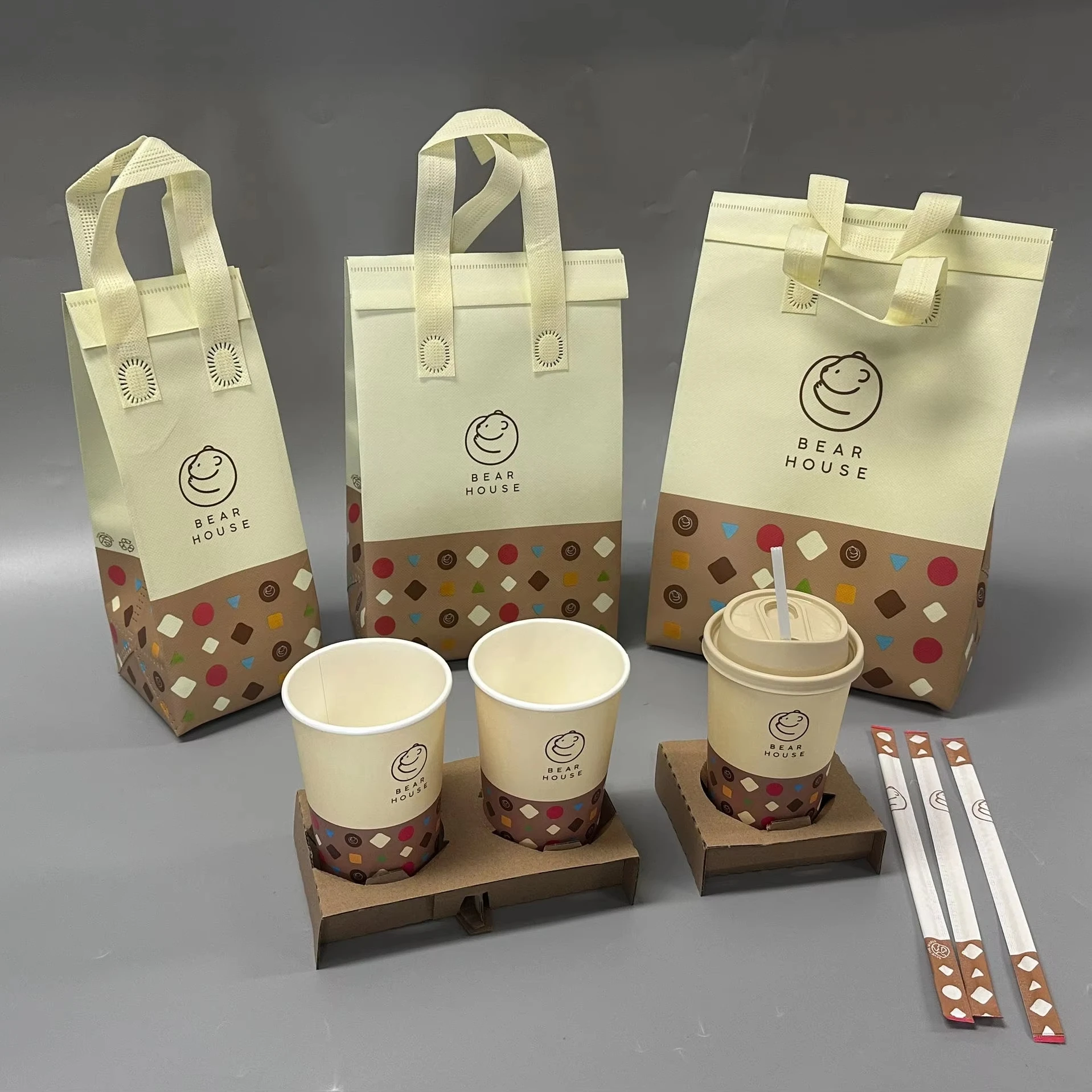 Disposable Coffee Cups with Lids and Straws - 8oz-16 oz Hot Paper Coffee Cup with Lid