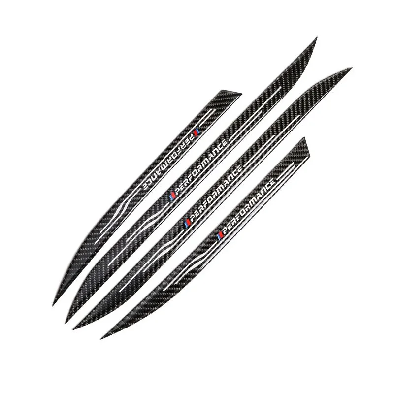 Carbon Fiber Interior For BMW 5 Series F10 2011-2017 Leather Car Door Sill Scuff Plates Welcome Threshold Decoration Stickers
