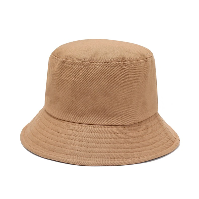 2021 New fashion plain pattern custom competitive pirce adult sun travel leisure cotton bucket hats