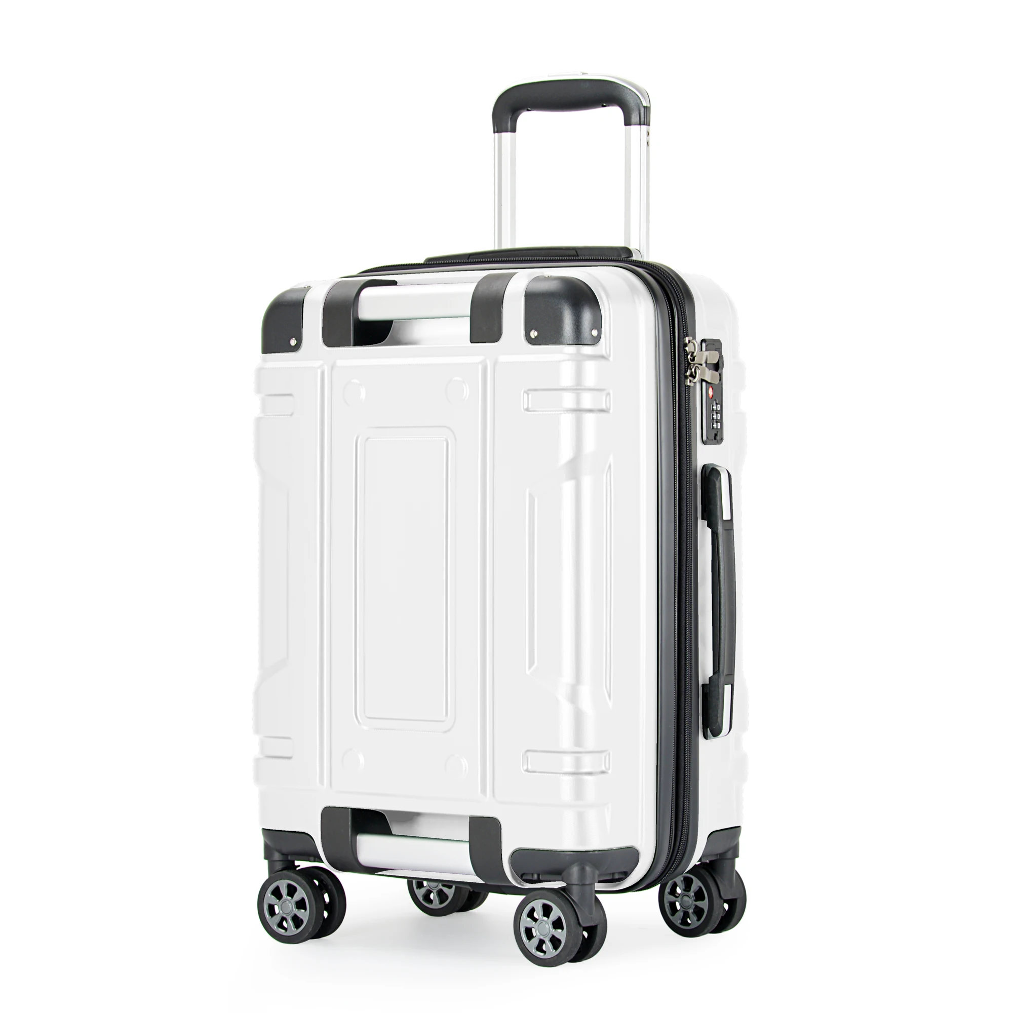 Wholesale Fashion Design PC Alloy Aluminum Frame Suitcase Custom Portable Wide Tie Rod Hard Shell Waterproof Carry Trolley