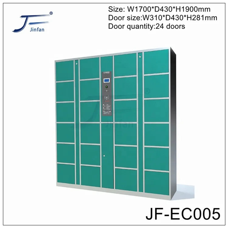 Parcel Storage Cabinet Locker Safe Intelligent Steel New Arrival Luxury face recognition Locker 24 Doors Locker