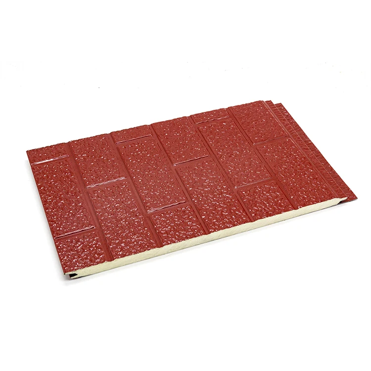 hot sell 16mm and 20mm Decorative PU Foam Sandwich Panel Insulated Metal Carved Exterior Wall Panel