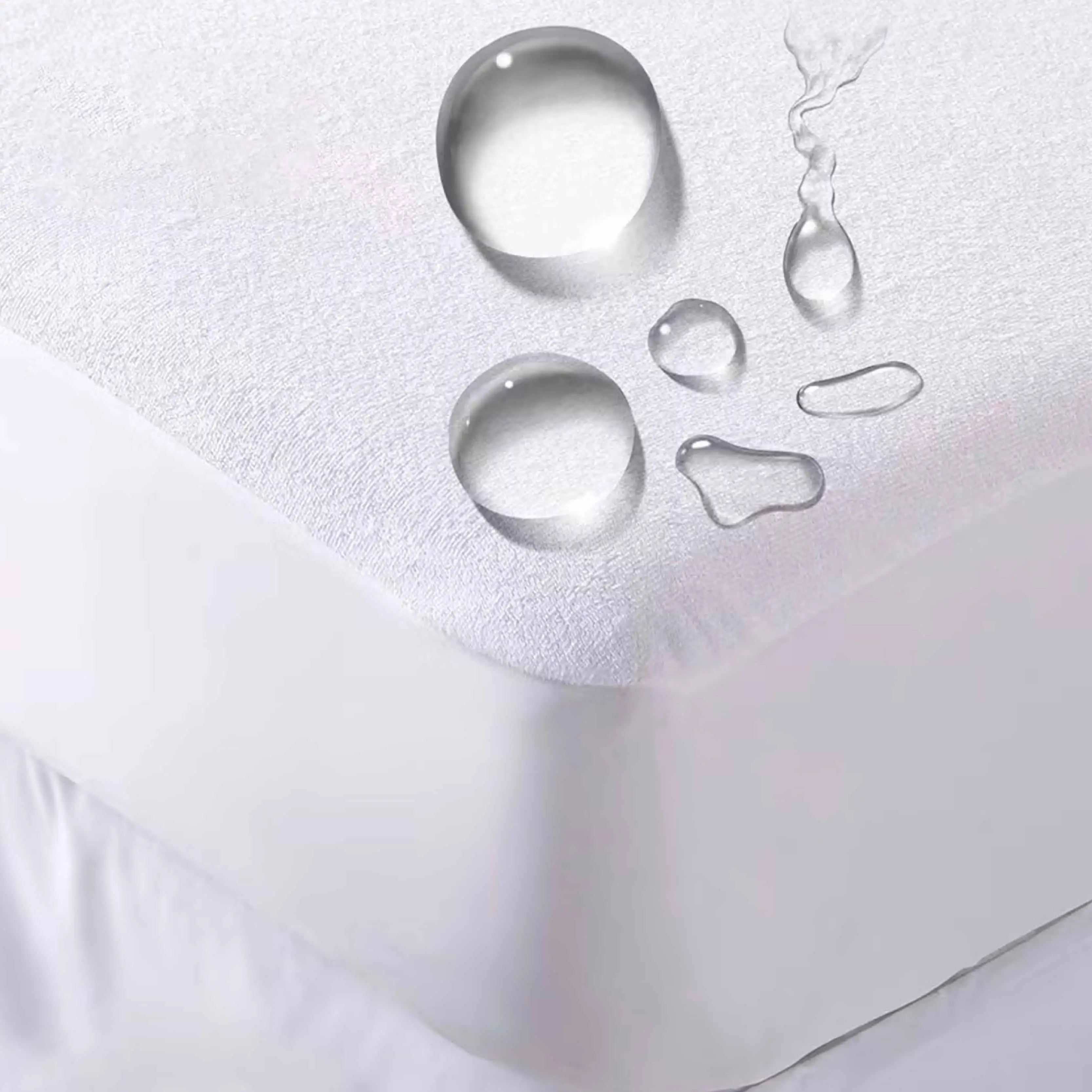 Waterproof King Size cotton terry Mattress Protector for Adults Knitted Bed Cover Soft Protector for Home and Hospital Use