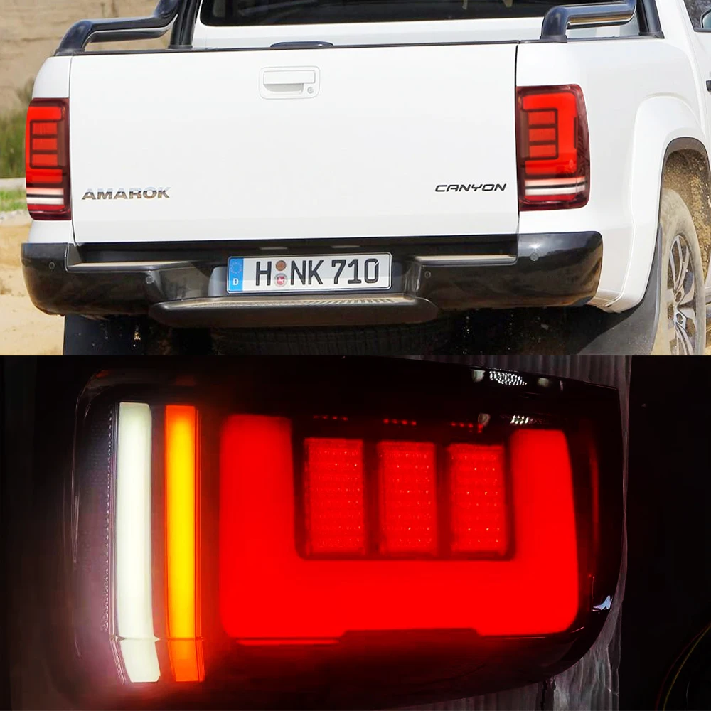 Car Styling LED Tail Light Red Rear Brake Lamp Warning For VW Amarok V6 UTE 2008 -