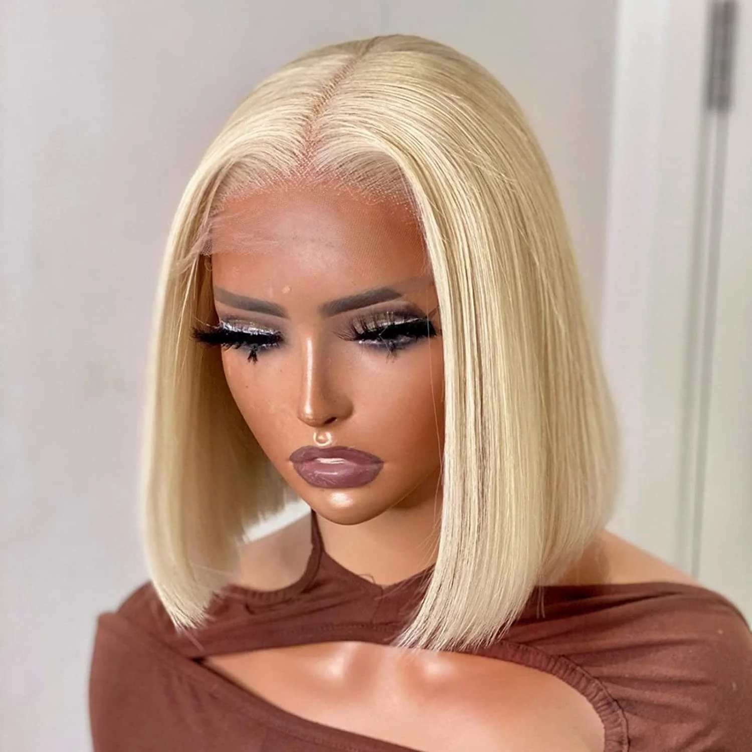 13*4 Lace Front Short Pixie Cut Wig For White Women Perruque 13x4 HD Lace Frontal 613 Honey Blonde Human Hair Wig