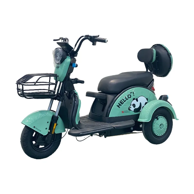 3 wheel folding portable scooter electric tricycle for adults with front baskets