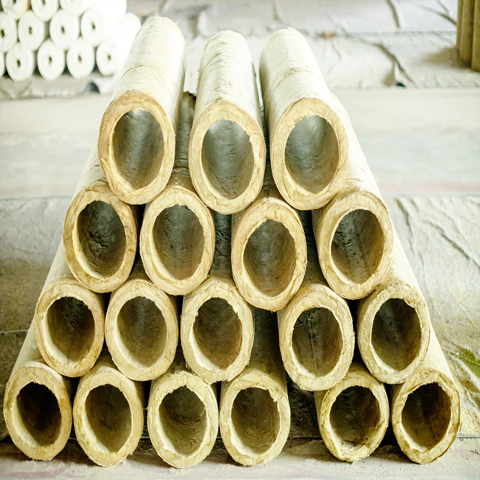 Pipelines for transportation, electric power, national defense, construction heat insulation fireproof materials rock wool pipe