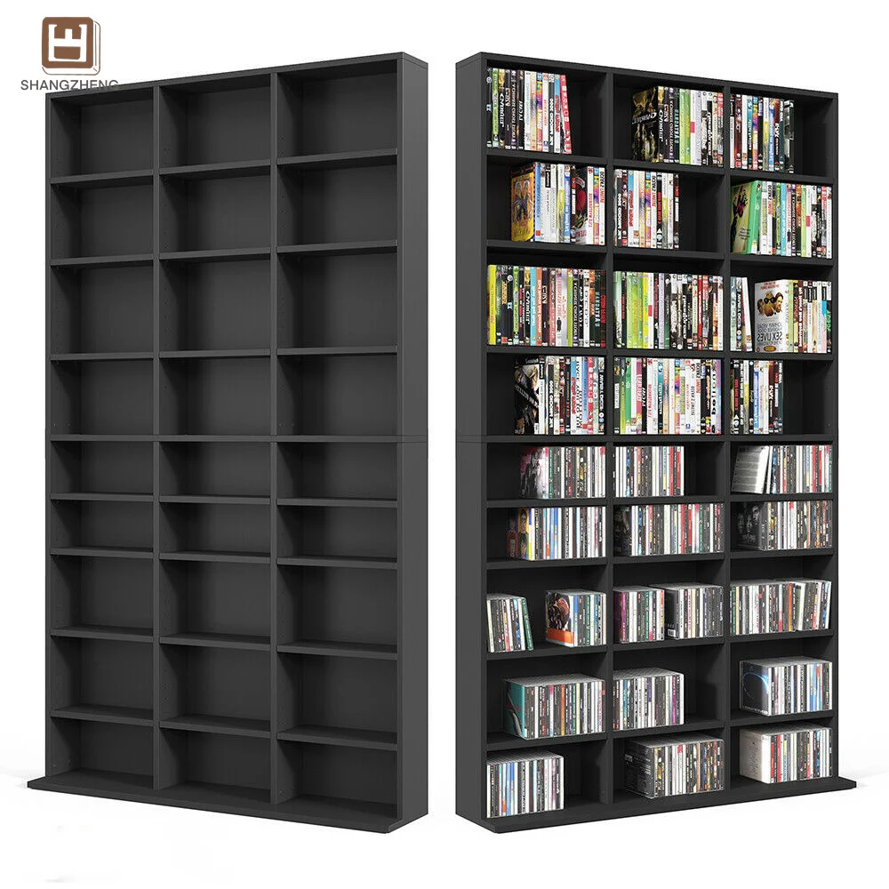 Modern Simple Solid Color Bookcase Light Natural Texture Smooth Lines Storage Display Living Room Furniture Home Office Iron