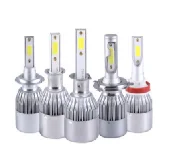 C6 LED Car Headlights 18W 1500LM COB auto Headlamp Bulbs H1 H3 H4 H7 9005 9006 Car led fog head lights lam