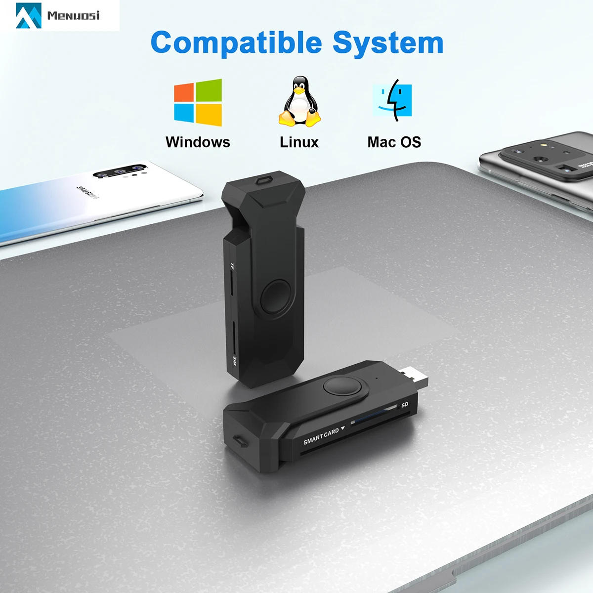 OEM Logo USB CAC National ID Credit Mini Mobile EID Sumup Smart EMV Card Reader