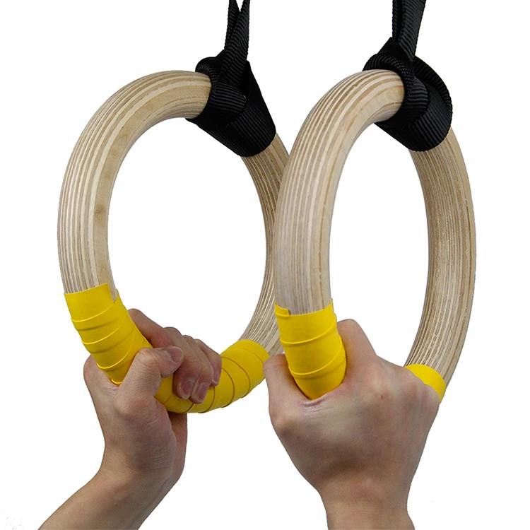 Training Workout Gymnastics Bodybuilding  Wooden gym ring