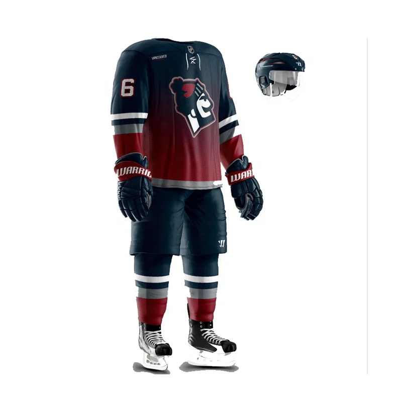 
Men CUSTOM Hot Selling Sublimation 100% Polyester Ice Hockey Jersey OEM Hockey Jersey Hockey uniform 