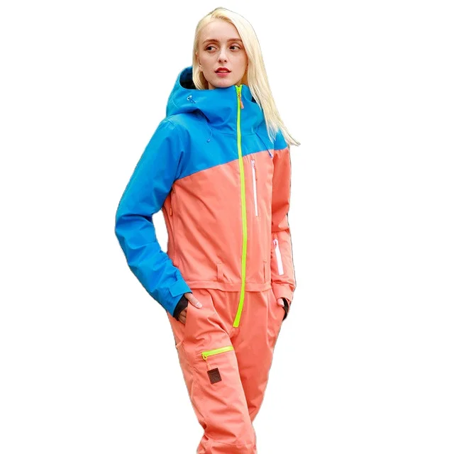 
winter women ski jacket quick-drying snow suit one piece windproof waterproof one piece ski suit women ski jacketsoem 