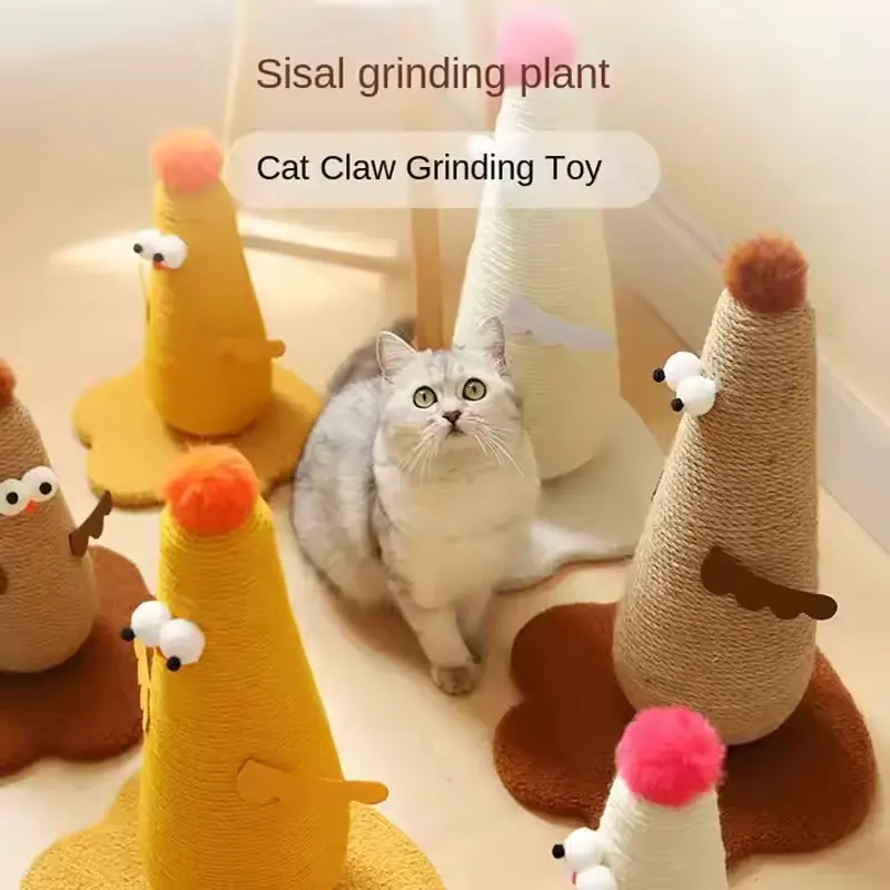 Sustainable Vertical Claw Grinder Made of Hemp Rope Cat Toy Wear-resistant Cat Scratch Board
