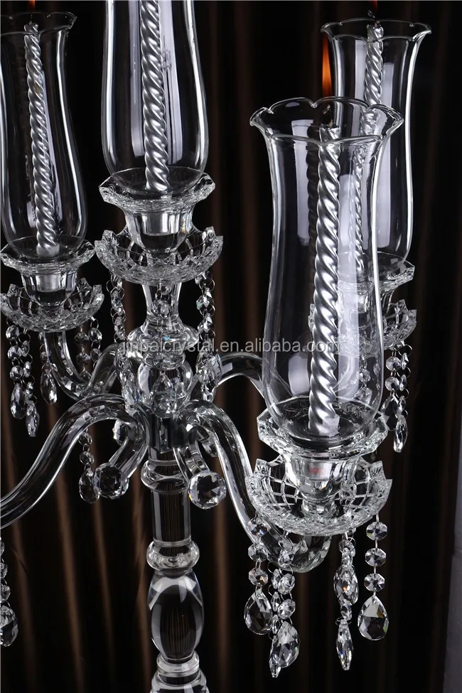 Crystal Glass 5 arm Candelabra for Home Decoration For Wedding Decoration