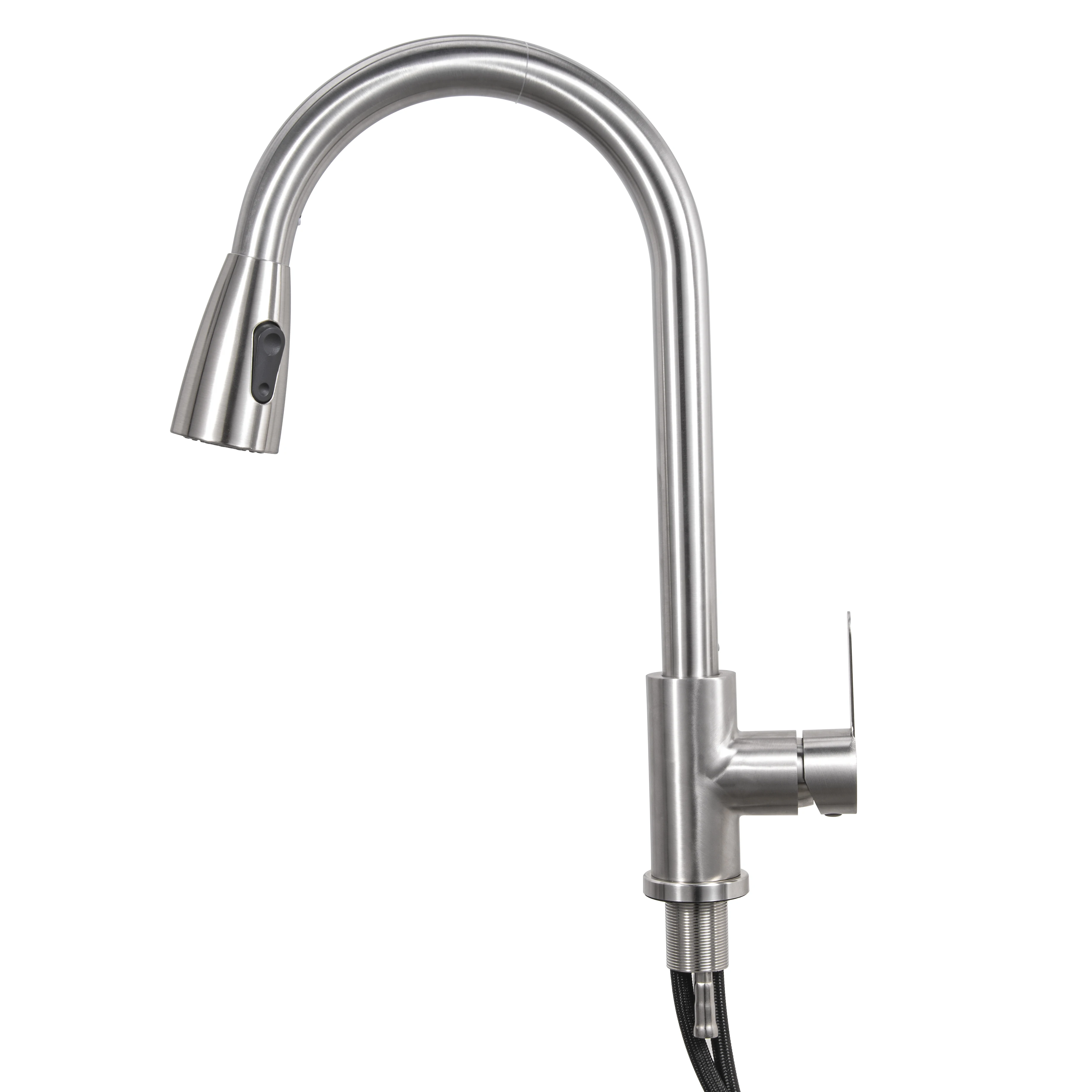 Tapwares Pull Down Stainless Steel Waterfall Spout Brushed Nickel Kitchen Faucet Kitchen Sink