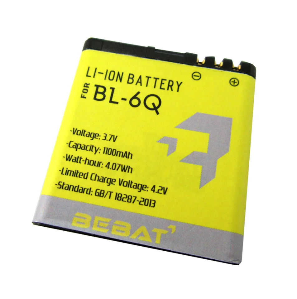 OEM Replacement Battery BL-6Q for Nokia 6700c 105 8800 original capacity 970mAh rechargeable