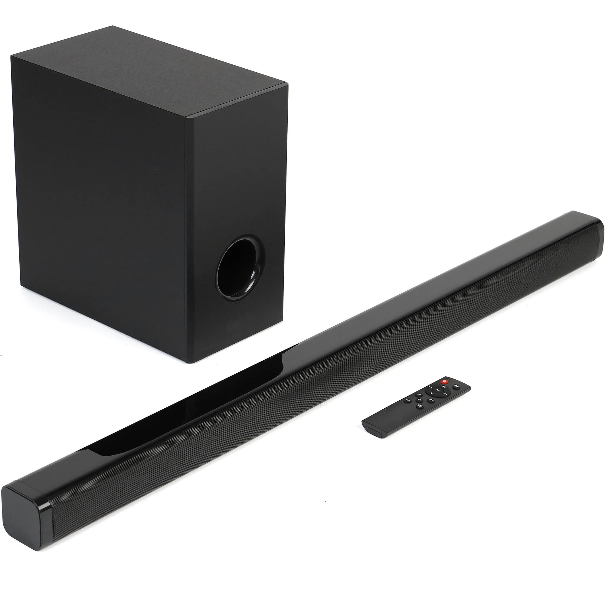 samtronic 2021  hot sale 2.1CH Wireless sound bar for TV With wireless subwoofer  tv sound bar surround sound home theatre
