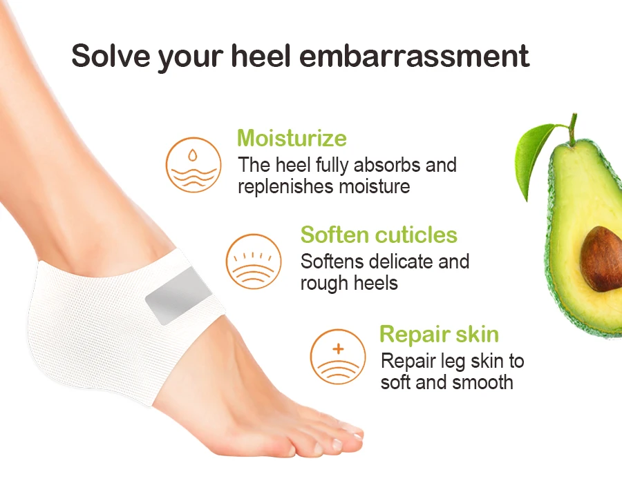 Private Label Avocado Foot Exfoliating Remove Heel Calluses Nourishing Foot Care Beautifying Feet Treatments Mask  Manufacturer