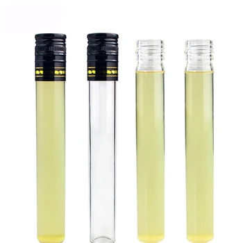 Custom Logo Small Tubular Glass Bottle 50ml 100ml Sample Test Tube Wine Bottle for Whisky Vodka