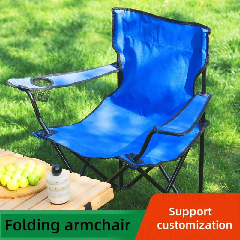 Hot Selling Portable Folding Outdoor Chair 600d Oxford 16mm Steel Beach Camping Chair (Customizable)