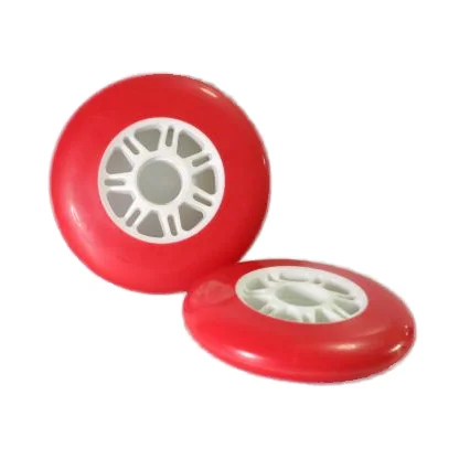 New Brand Factory Supplier 5610PC 100x24 White Five-Star Inline Skating Wheels with PU Material Red for Flashing Roller