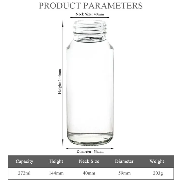New Product Ideas Custom Color 250ml Clear Drink Water Screw Cap Glass Bottles With Quality Assurance