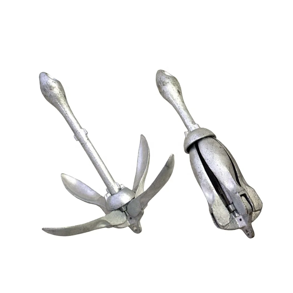 High Quality Manufacturer 316 Stainless Steel Marine Grapnel Anchor Folding Boat Anchor For Yacht