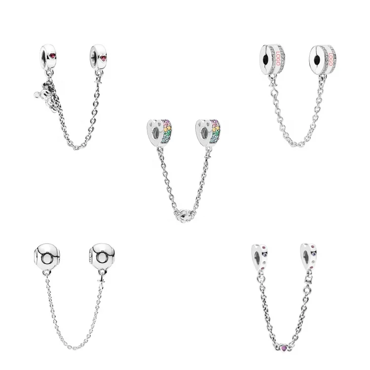 Оптовая продажа, новые товары в 2021 году, pandoraer, цепочка безопасности Микки и Минни, аксессуары «сделай сам» из стерлингового серебра S925