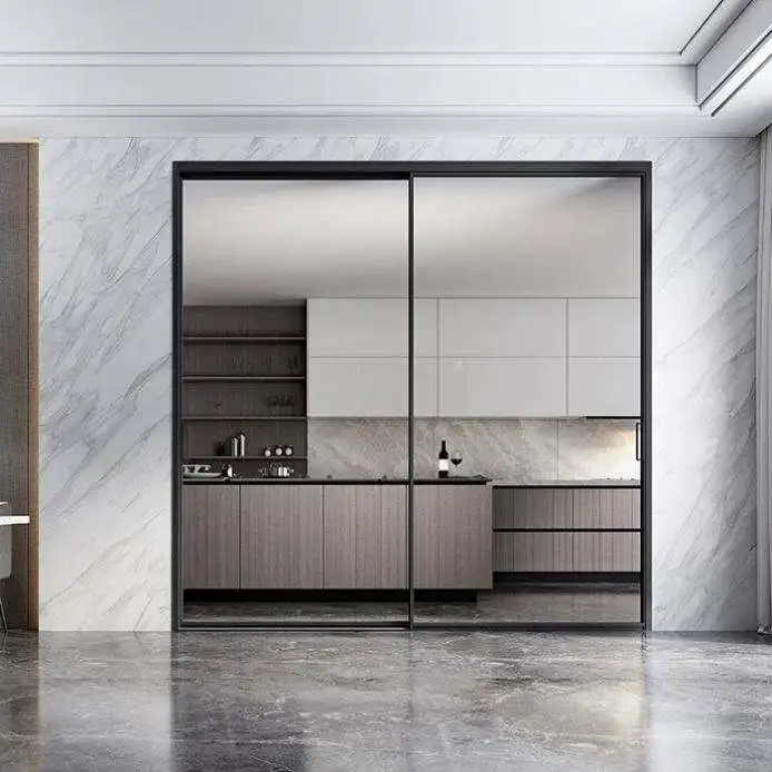 high quality door window accessory aluminum alloy sliding manual sliding doors frameless glass accessories sliding door systems