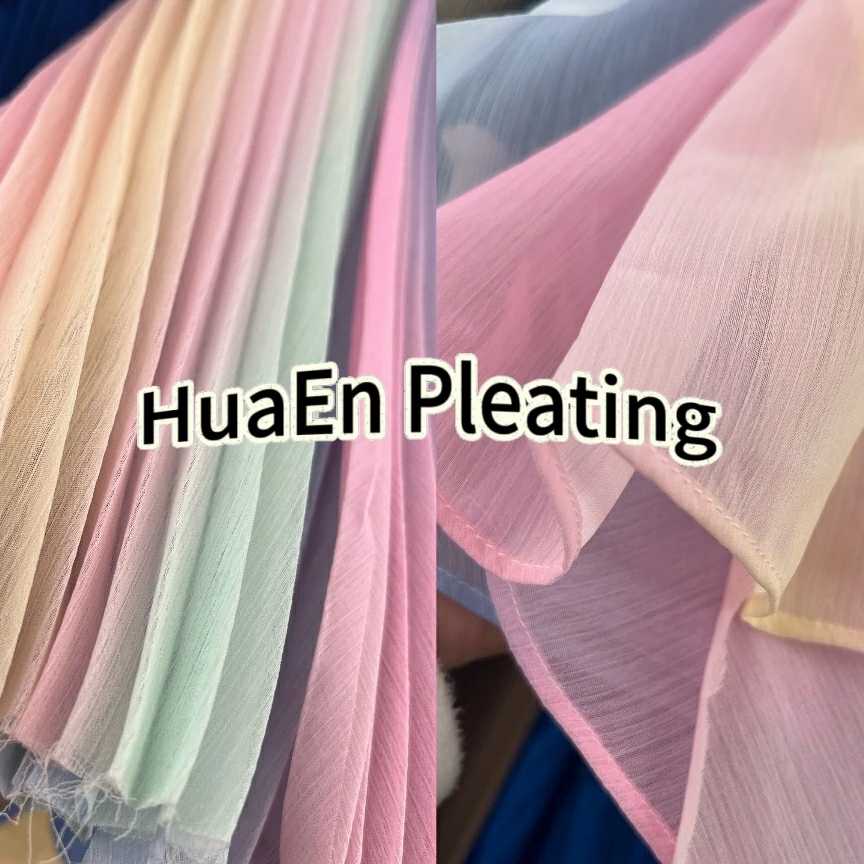 Manufacturer HuaEn ZJ-516 two in one fabric accordion blind sunray sunburst smocking pleater