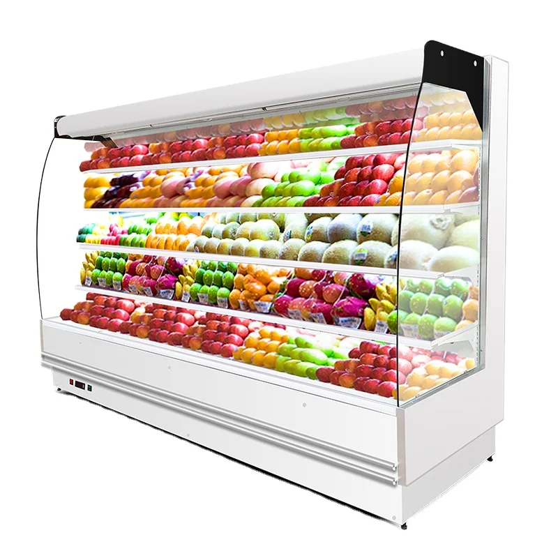 
Aihaosi Air Curtain Cabinet Open The Refrigerator Case New Keep Fresh Vegetables Fruit Supermarket Convenience Store Customized 