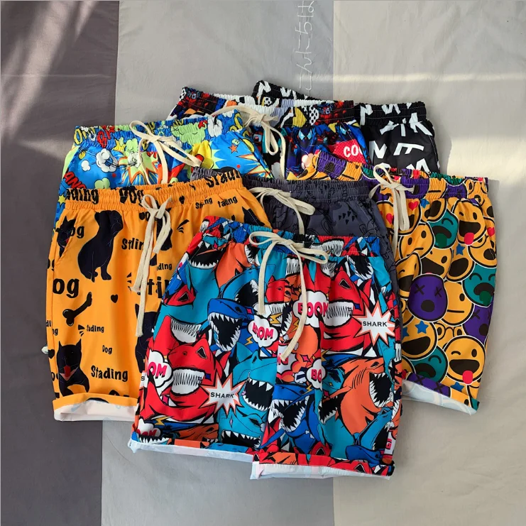 Mens Active Athletic Sublimated Shorts Quick Dry Training Short Pants Sport Men Shorts Printed cartoon shorts