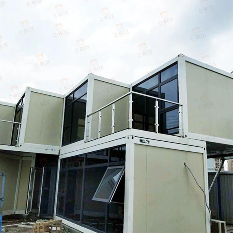
20ft Prefab flat pack container house portable movable flat Pack Container Hotel House China 