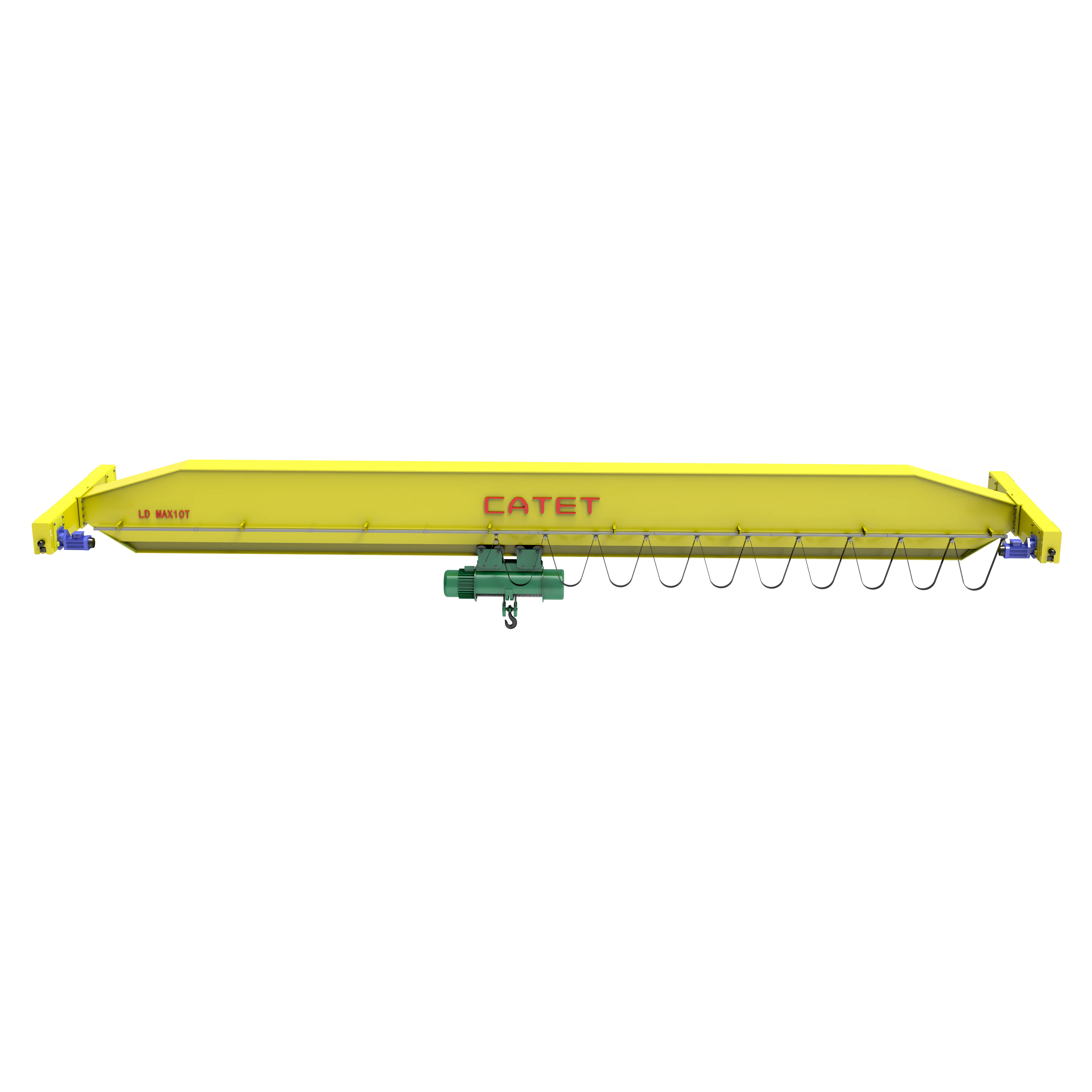 Single girder overhead crane 15 Ton cargo lifting equipment single beam remote control bridge crane