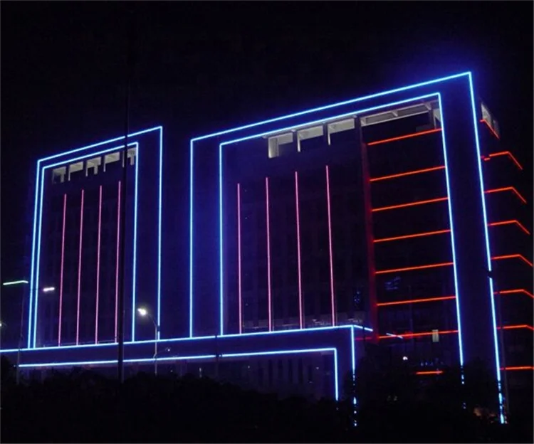 Aluminium Alloy Die casting Outdoor Linear Light LED Fixture for Building Wall