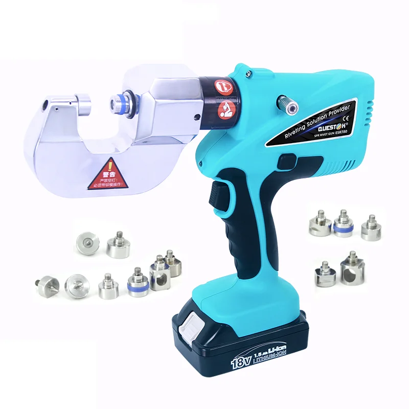 Electric versatile riveting tool for copper solid rivets