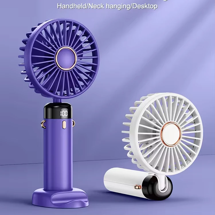 Adjustable 3 Speed mini Handheld Battery Rechargeable Portable Fan Small fan mini USB Desk Personal Hand Cooling Folding Fan